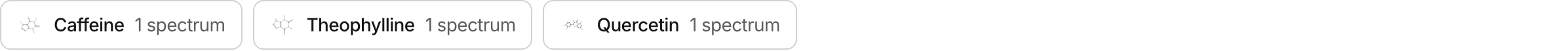 The curated example picker: a row of named example datasets, each with a one-line description of what it contains.